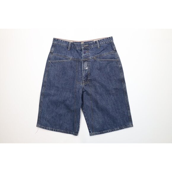 Deadstock Vintage 90s Marithe Francois Girbaud Mens 32 Loose Denim Jean Shorts - Picture 1 of 11